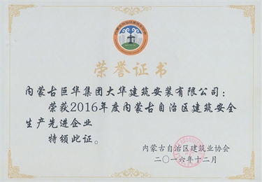 2016年安全生產(chǎn)先進(jìn)企業(yè)
