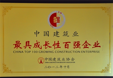 中國(guó)建筑業(yè)最具成長(zhǎng)性百?gòu)?qiáng)企業(yè)